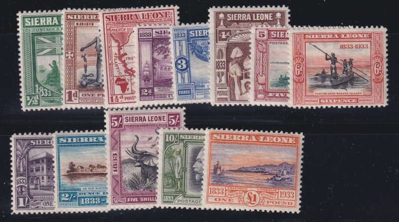 Sierra Leone, Scott 153-165 (SG 168-180), MLH
