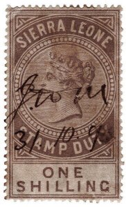 (I.B) Sierra Leone Revenue : Stamp Duty 1/-