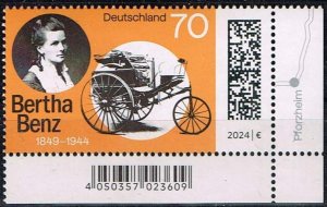 Germany 2024,Sc.# MNH Bertha Benz, 175th Birthday, Mi.#3828