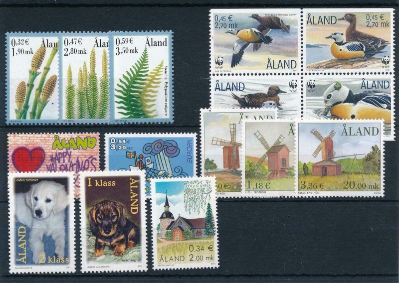 Aland Åland 2001 Complete Year Set MNH