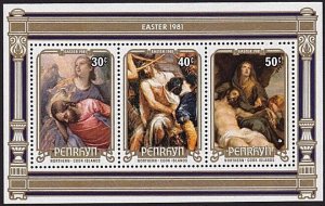 PENRHYN IS 1981 Easter souvenir sheet MNH...................................9295