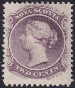 Nova Scotia 1860 Sc 9a MH* yellowish paper