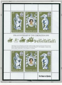 Swaziland QEII 25th Coronation anniv. souvenir sheet mnh SC 302