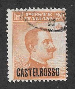 ITALY - CASTELROSSO Scott #54 Used 20c Italy O/P 2018 CV $30.00