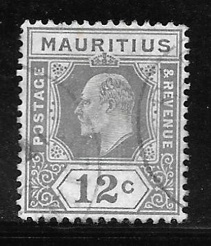 Mauritius 144: 12c Edward VII, used, F-VF