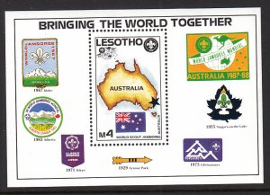 Lesotho 598 Boy Scouts Souvenir Sheet MNH VF