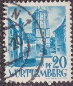 Germany -French Occupation Wurttemberg 1947 -  8n7 Used
