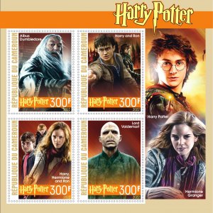 Stamps. Cinema. Harry Potter  2022 year 1+1 sheets perforated  Cameroun