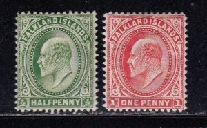 Falkland Islands stamps #22 & 23, MH OG - FREE SHIPPING!! 
