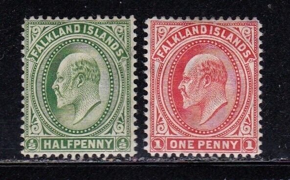 Falkland Islands stamps #22 & 23, MH OG - FREE SHIPPING!! 
