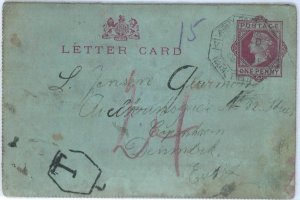 P0282  NATAL - Postal History - British Letter Card by DANISH volunteer BOER WAR