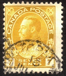 1912, Canada 7c, Used, Sc 113