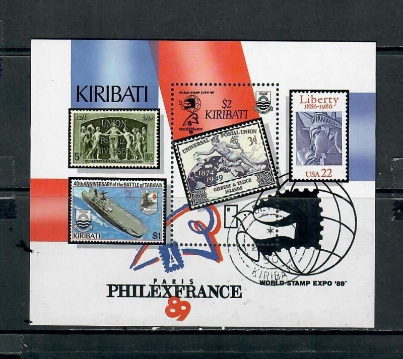 KIRIBATI 1989 PHILEXFRANCE  MINIATURE SHEET MINT NEVER HINGED 