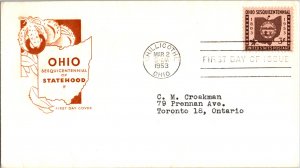 United States, Ohio, United States First Day Cover, Foreign Destinations