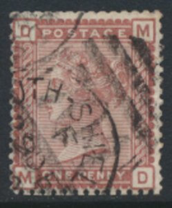 GB QV 1880 1d Red  spacefiller  SG 166  SC# 79 Used see details & scans      ...