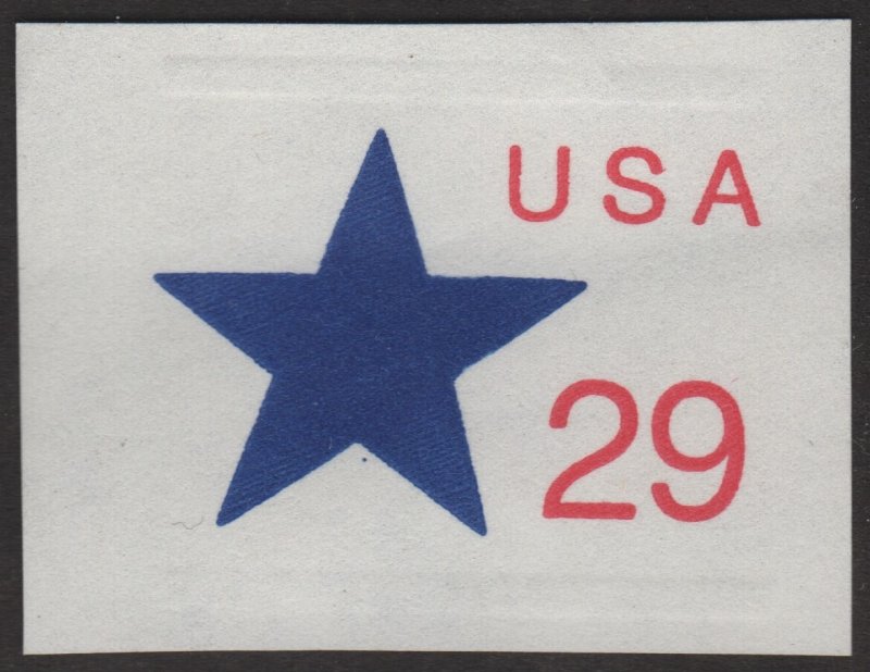 SC#U619 29¢ Star Cut Square (1991) Unused