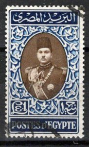 Egypt 240 Used King Farouk, black postmark high value ZAYIX 0224M0006M