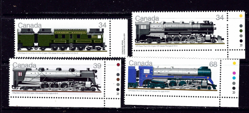 Canada 1118-21 MNH 1986 Locomotives  #2