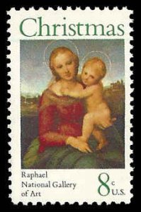 PCBstamps   US  #1507 8c Christmas - Madonna, MNH, (6)