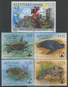 Aitutaki #512/513-516 Unused Single (Complete Set)