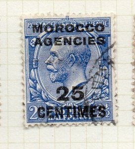 Morocco Agencies French Zone 1919-24 Issue Used 25c. Optd Surcharged NW-180635