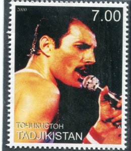 Tajikistan 2000 FREDDIE MERCURY 1 value Perforated Mint (NH)