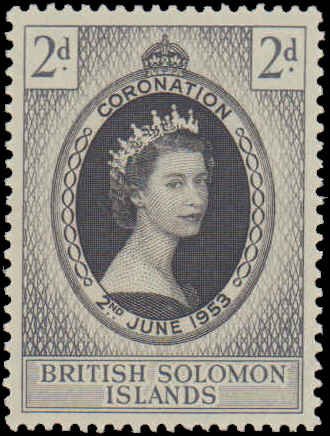 1953 Solomon Islands #88, Complete Set, Never Hinged