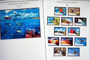 COLOR PRINTED B.I.O.T. 1968-2010 + 2011-2020 STAMP ALBUM PAGES (89 ill. pages)