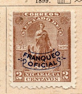 Nicaragua 1899 Early Issue Fine Mint Hinged 2c. Optd NW-08146