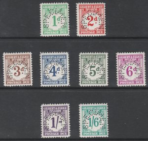 GILBERT & ELLICE  1940 POSTAGE DUE  SPECIMEN   set of 8