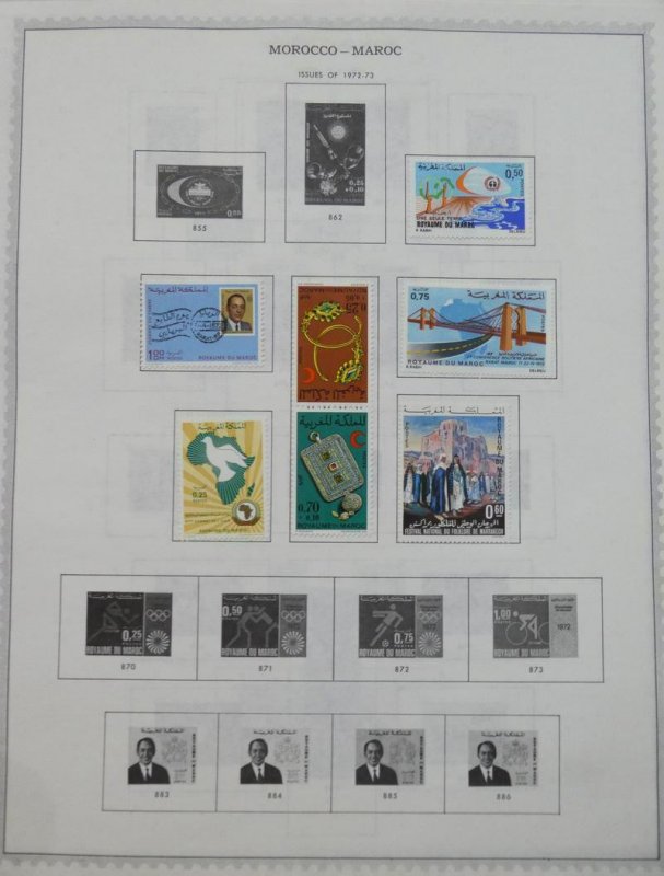 EDW1949SELL : MOROCCO Interesting Mint & Used collection on album pages.