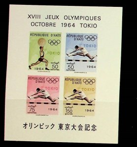 HAITI Sc C226 NH SOUVENIR SHEET OF 1964 - OLYMPICS