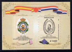 Paraguay 3011 Souvenir Sheet MNH VF