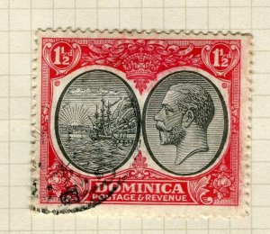 DOMINICA; 1912 early GV pictorial issue fine used 1.5d. value