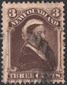 Newfoundland SC#51 3¢ Queen Victoria (1887) Used