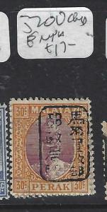 MALAYA JAPANESE OCCUPATION PERAK  (P0805B) BLACK CHOP 30C SG J200 CHOP E  MNH