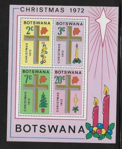 Botswana 1972 Christmas Map Cross S/S MNH 