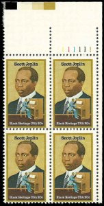 PCBstamps   US #2044 PB 80c(4x20c)Scott Joplin,MNH, (PB-2)