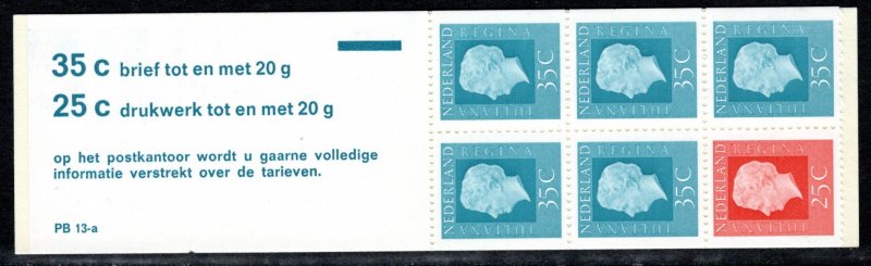 Netherlands Scott # 460Bc, mint nh, cpl. stamp booklet,  se-tenant