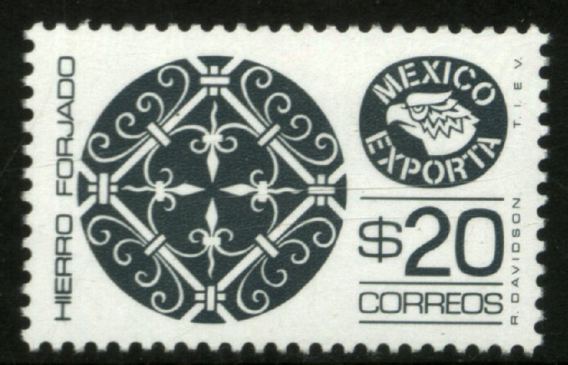 MEXICO Exporta 1128, $20P Wrought Iron P 14 Fluor Paper 8. MINT, NH. VF.