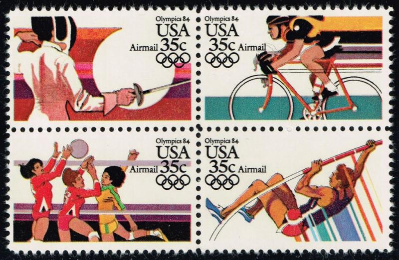 US #C112a 23rd Olympic Games Block of 4; MNH (4.00)