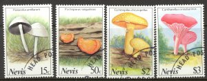 Nevis Sc# 552-555 SG# 646/54 Used 1987 Mushrooms