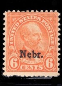 MOMEN: US STAMPS #675 6c NEBR MINT OG H LOT #84312-19