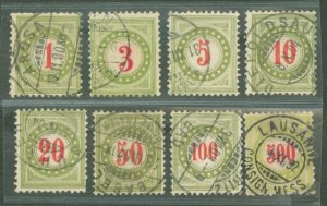 Switzerland #J21-J27/J28a Used Single (Complete Set)