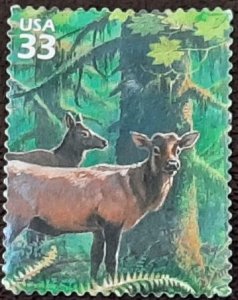 US Scott # 3378e used 33c Elk from 2000; VF/XF centering; off paper