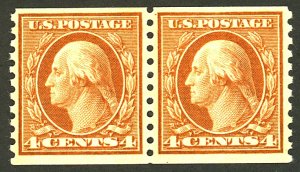 U.S. #446 MINT PAIR OG LH