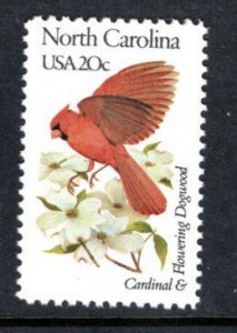 US 1985 MNH State Birds/Flowers North Carolina Cardinal/Flowering Dogwood