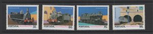 Portugal #1824-27  ( 1990 Trains and Locomotives set) VFMNH CV $4.75