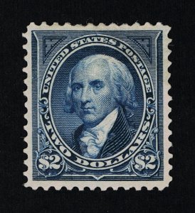 EXCELLENT GENUINE SCOTT #262 F-VF MINT OG H $2 MADISON FIRST BUREAU ISSUE