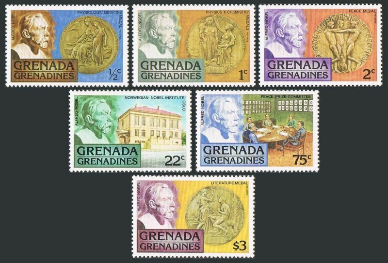 Grenada Gren 256-261,MNH.Michel 260-265. Nobel Prize awards,1978.Alfred Nobel. 